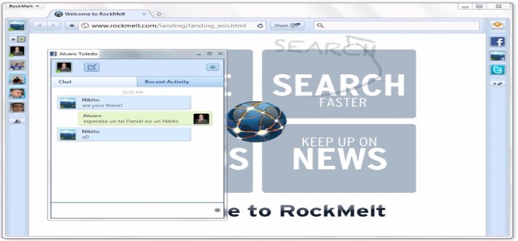 Rockmelt Web Browser