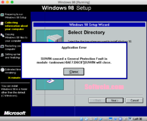 Windows 98 settings run