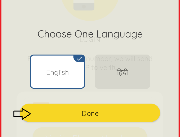 select the application language Yelo