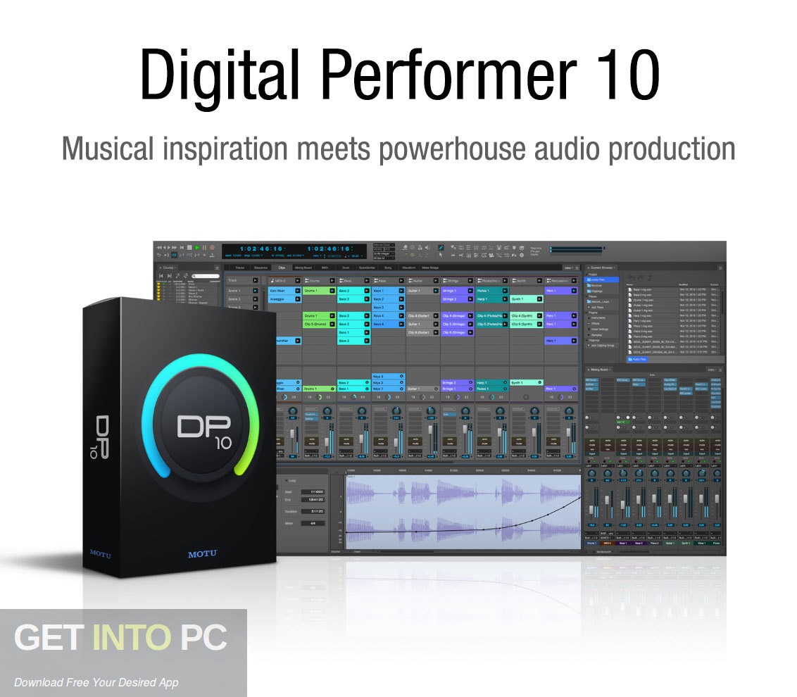 MOTU Digital Performer v10 Free Download - GetintoPC.com