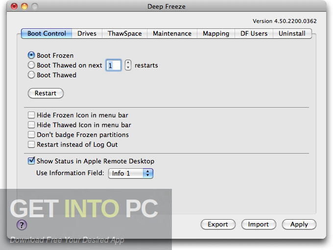 Deep Freeze for Mac Latest version of Downoad-GetintoPC.com