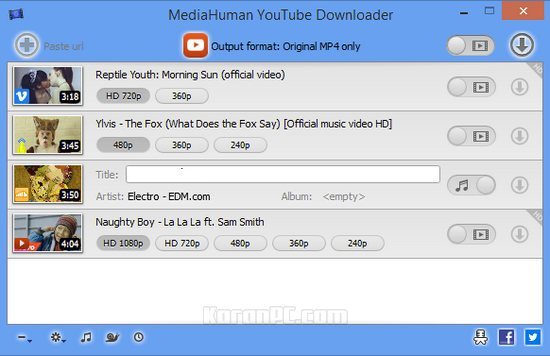 Serial Key MediaHuman YouTube Downloader