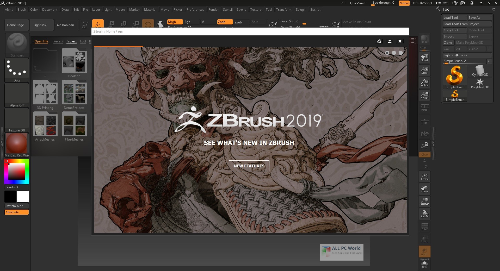 Pixologic ZBrush 2019 Free Download