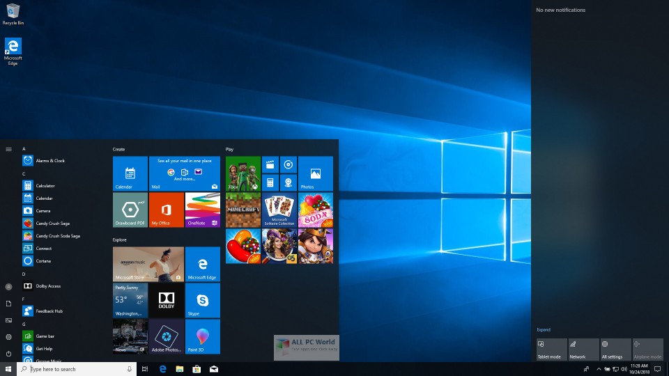 Windows 10 RS5 AIO v1809 March 2019 download free
