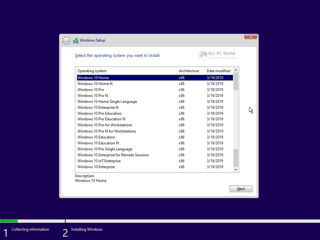 Windows 10 RS6 AIO DVD ISO v1903 April 2019