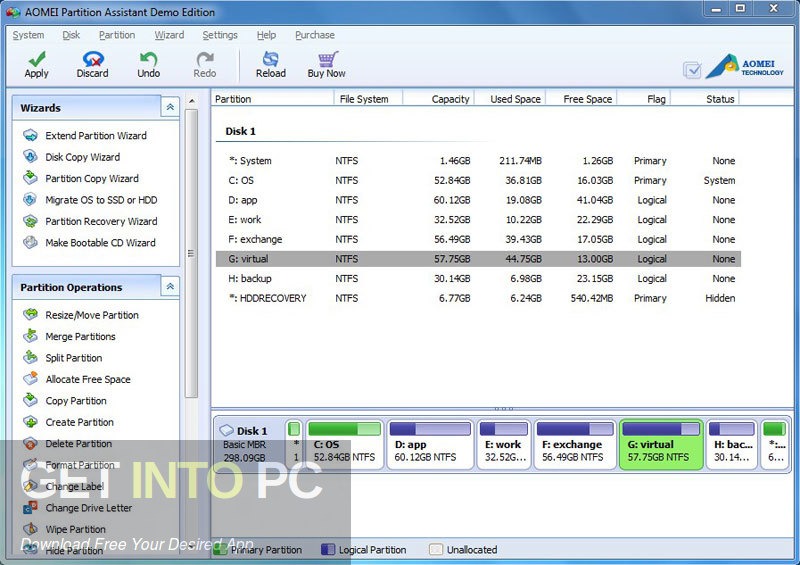 AOMEI Partition Assistant All Editions 7.1 Free Download