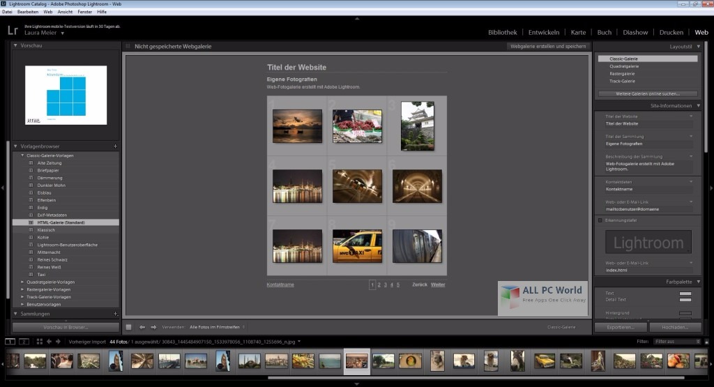 Adobe Photoshop Lightroom CC 6.8 Portable User Interface